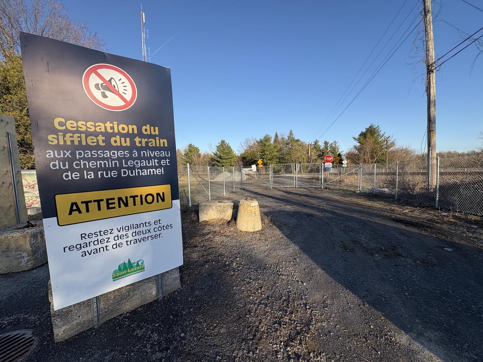 Train whistles nixed at St. Lazare crossings