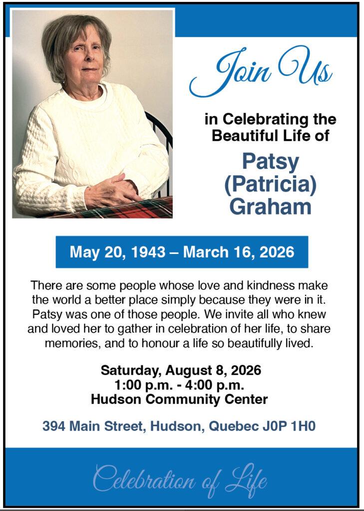 Patsy (Patricia) Graham Celebration of Life
